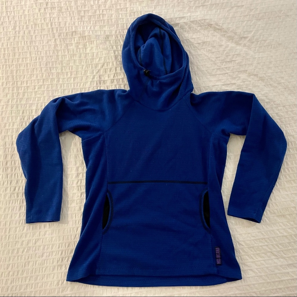 Melanzana Micro Grid Hoodie - Women’s Small Blue